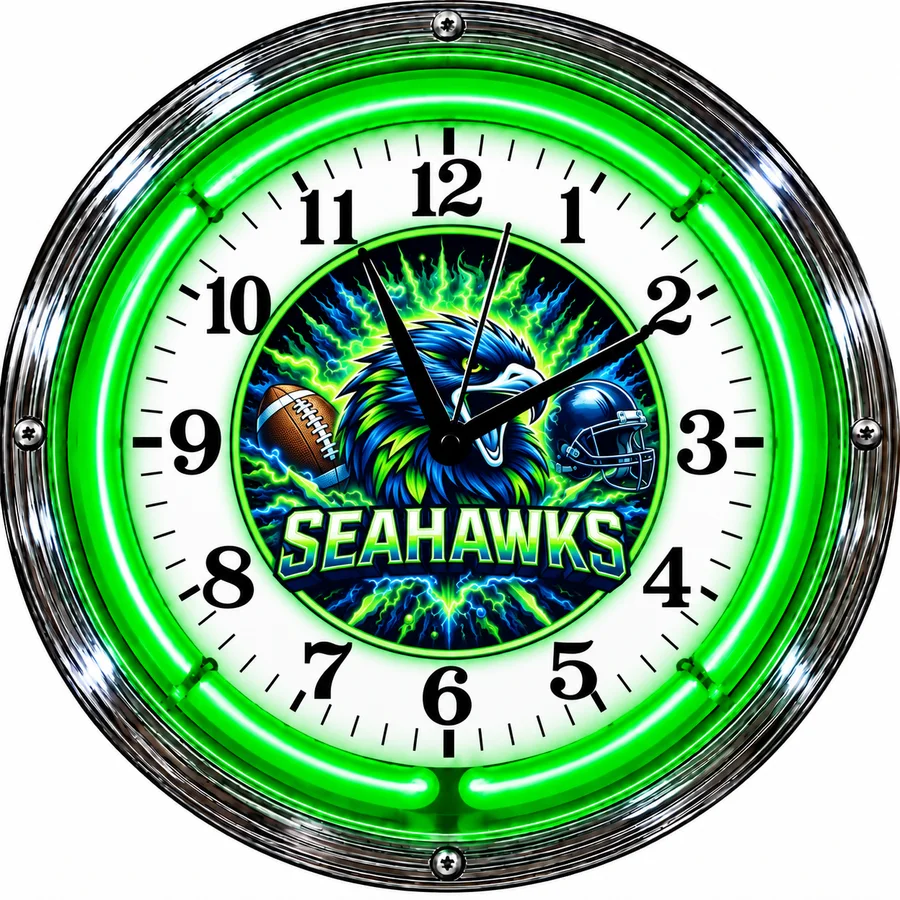 Seattle Seahawks, Storm neon clock
