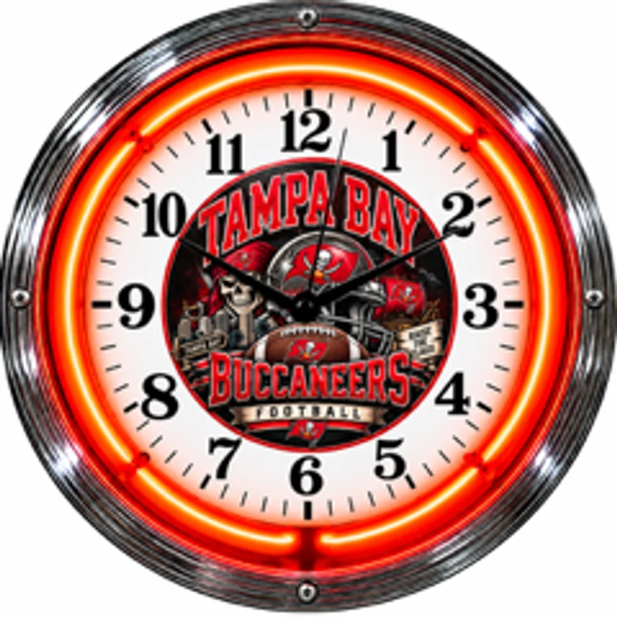 Tampa Bay Buccaneers, Skull and Skyline neon clock
