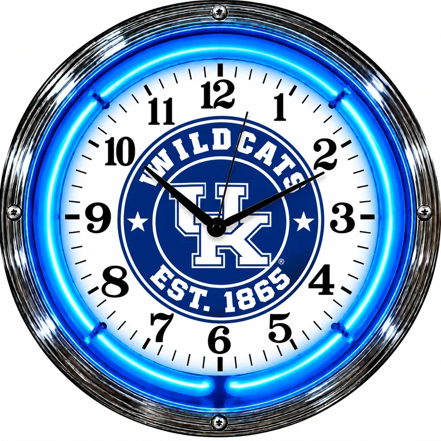 Kentucky Wildcats, Est. 1865 neon clock