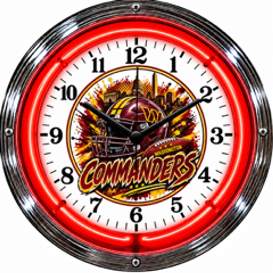 Washington Commanders, Helmet neon clock